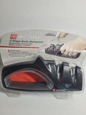 Wusthof 2-Stage Knife Sharpener with Coarse and Fine Sharpening Never Used